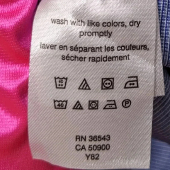 Michael KORS Mens Sz L Blue Long Sleeve Button Up Slim fit Stretch Dress Shirt - Picture 9 of 13